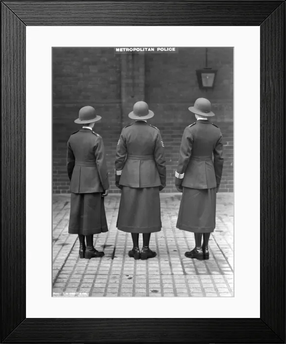 Framed Print : Three women police officers in uniform, London Framed Print : Three women police officers in uniform, London