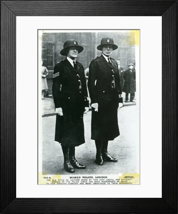 Framed Print : Two women police officers in updated uniform, London Framed Print : Two women police officers in updated uniform, London