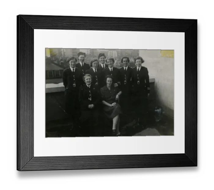 Framed Print : Group photo, women police officers, London, WW2 Framed Print : Group photo, women police officers, London, WW2