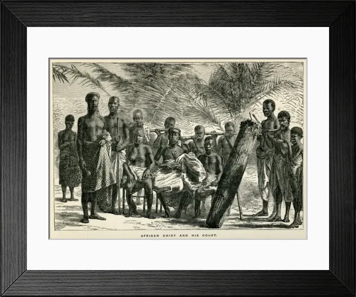 Framed Print : African cheif and his court Framed Print : African cheif and his court