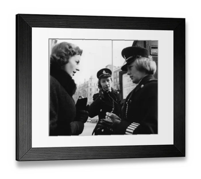 Framed Print : Two women police officers on duty in London Framed Print : Two women police officers on duty in London