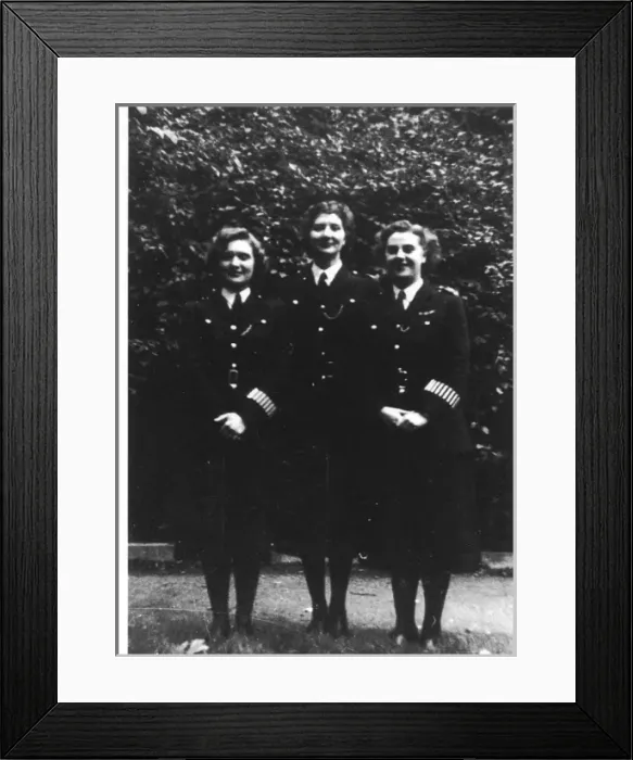 Framed Print : Three women police officers in a garden Framed Print : Three women police officers in a garden