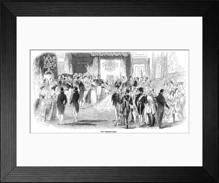 Framed Print : London Season Presentation at St. James Palace 1843 Framed Print : London Season Presentation at St. James Palace 1843