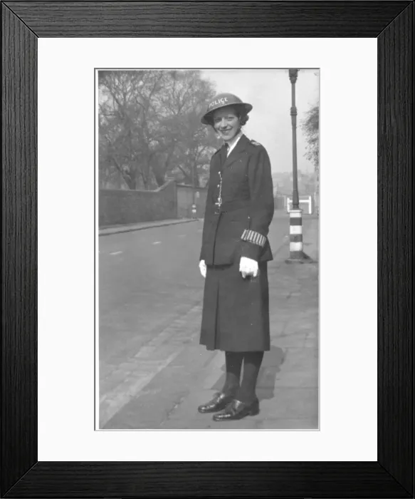 Framed Print : Woman police officer in London, WW2 Framed Print : Woman police officer in London, WW2