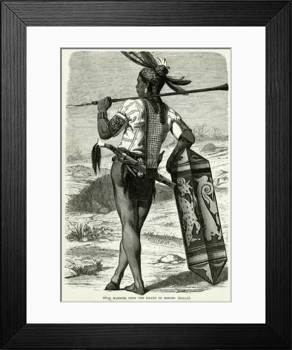 Framed Print : Dyak warrior Framed Print : Dyak warrior