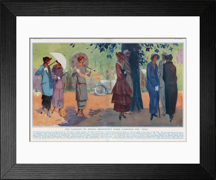 Framed Print : Paris Fashions, 1924 by drawn by Peroud Framed Print : Paris Fashions, 1924 by drawn by Peroud