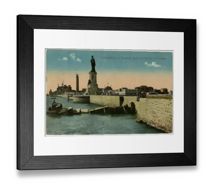 Framed Print : Egypt - Port Said - Statue of Ferdinand de Lesseps Framed Print : Egypt - Port Said - Statue of Ferdinand de Lesseps