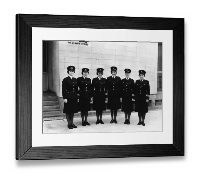 Framed Print : Group photo, six women police officers, London Framed Print : Group photo, six women police officers, London