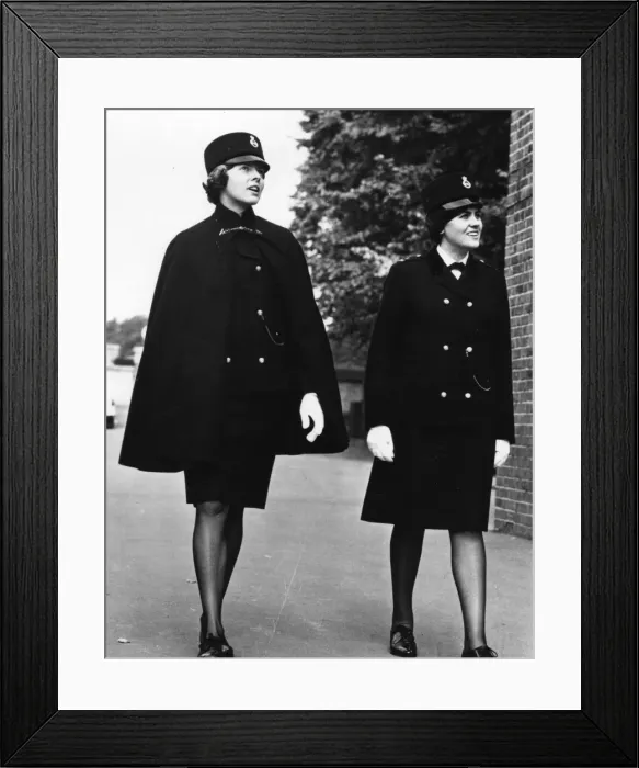 Framed Print : Women police officers in new Hartnell uniform, London Framed Print : Women police officers in new Hartnell uniform, London
