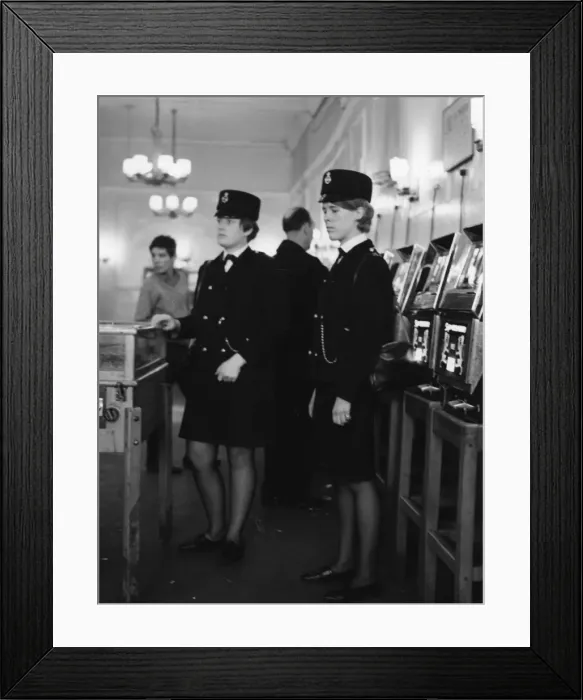 Framed Print : Two women police officers on duty in London Framed Print : Two women police officers on duty in London