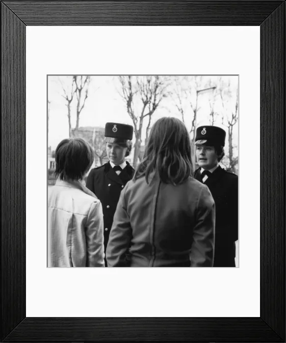 Framed Print : Two women police officers on duty in London Framed Print : Two women police officers on duty in London