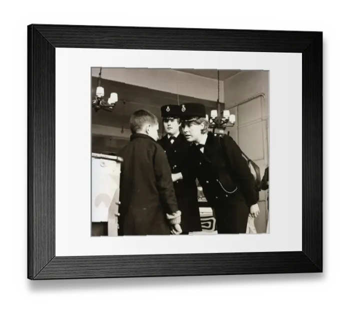 Framed Print : Two women police officers on duty in London Framed Print : Two women police officers on duty in London