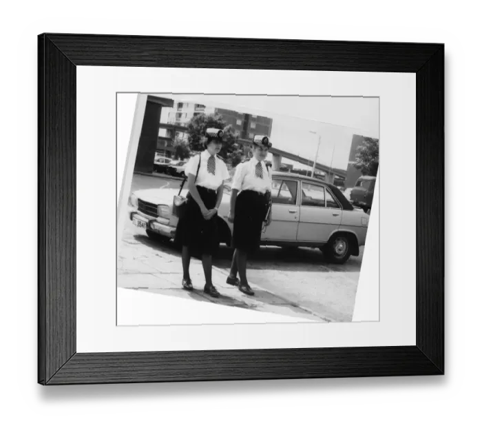 Framed Print : Two women police officers on duty in London Framed Print : Two women police officers on duty in London