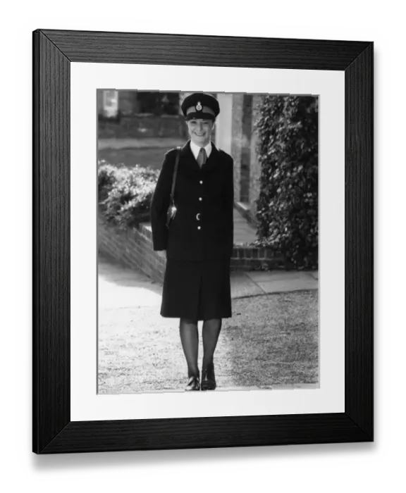 Framed Print : Woman police officer in updated uniform, London Framed Print : Woman police officer in updated uniform, London