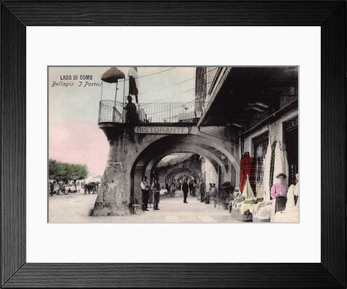 Framed Print : Bellagio - Lake Como - Lombardy, Italy - Streetside arcade Framed Print : Bellagio - Lake Como - Lombardy, Italy - Streetside arcade