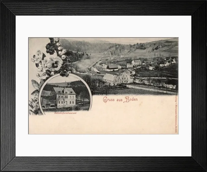 Framed Print : Boden, Germany, featuring the Railway Station Restaurant Framed Print : Boden, Germany, featuring the Railway Station Restaurant
