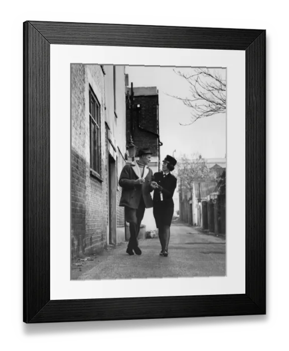 Framed Print : Woman police officer on duty in London