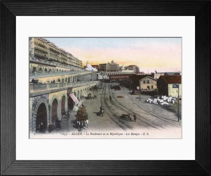 Framed Print : Algiers, Algeria - the Boulevard de la Republique and Ramps Framed Print : Algiers, Algeria - the Boulevard de la Republique and Ramps