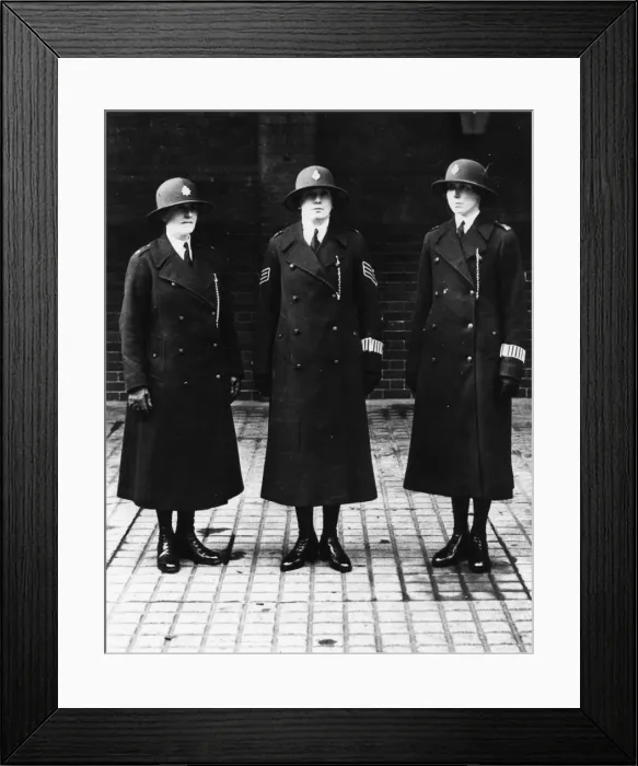 Framed Print : Three women police officers in uniform, London Framed Print : Three women police officers in uniform, London