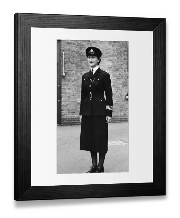 Framed Print : Woman police officer in Bather uniform, London Framed Print : Woman police officer in Bather uniform, London