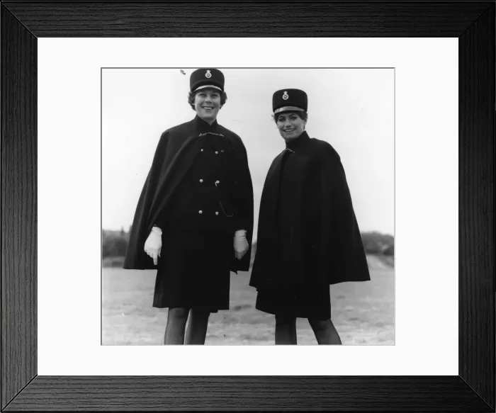 Framed Print : Women police officers in new Hartnell uniform, London Framed Print : Women police officers in new Hartnell uniform, London