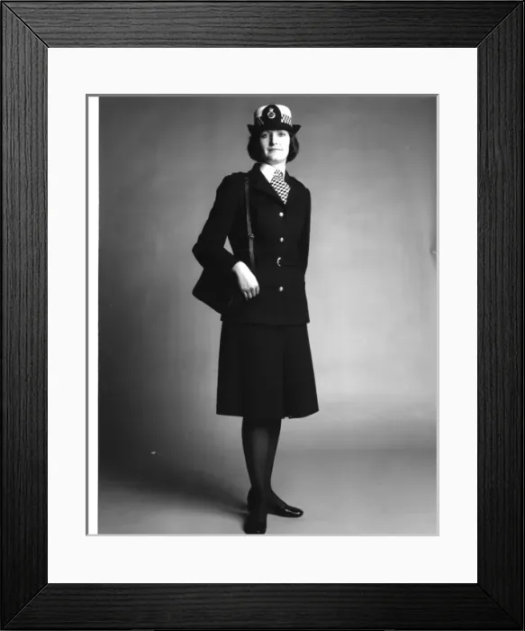 Framed Print : Woman police officer in updated uniform, London Framed Print : Woman police officer in updated uniform, London