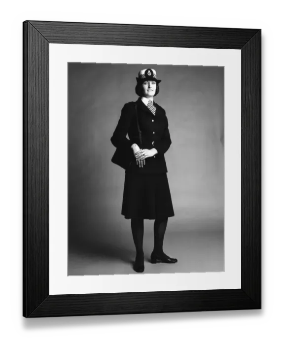Framed Print : Woman police officer in updated uniform, London Framed Print : Woman police officer in updated uniform, London