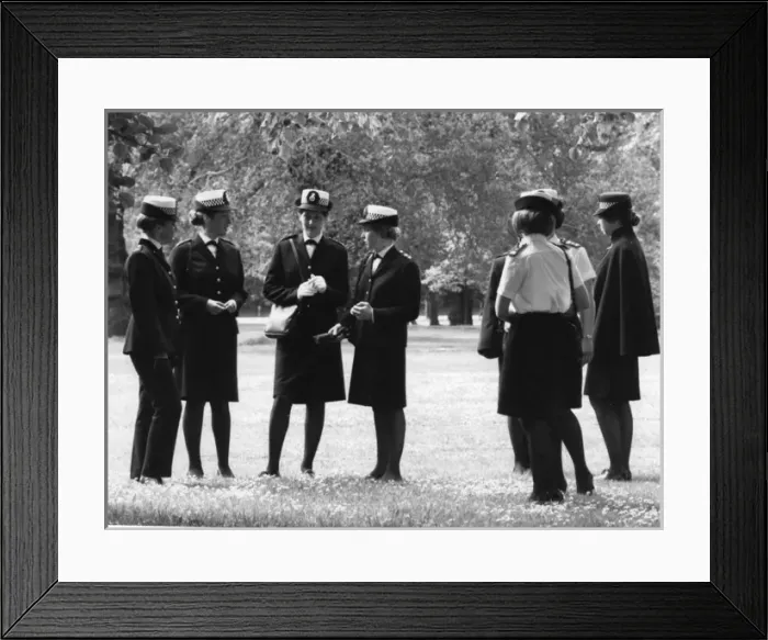 Framed Print : Eight women police officers in new Surrey uniform Framed Print : Eight women police officers in new Surrey uniform
