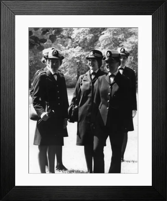 Framed Print : Five women police officers in new Surrey uniform Framed Print : Five women police officers in new Surrey uniform