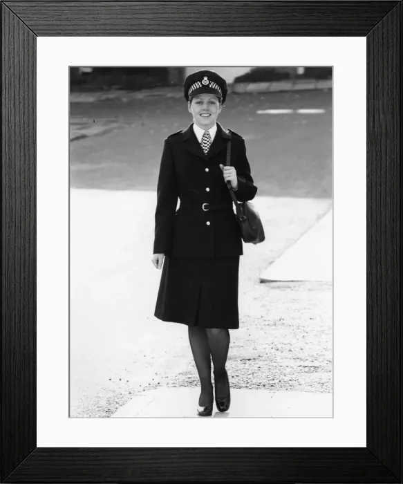 Framed Print : Woman police officer in updated uniform, London Framed Print : Woman police officer in updated uniform, London