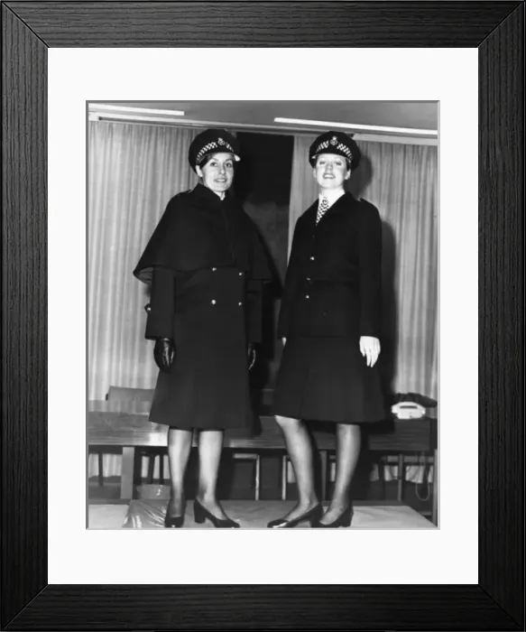 Framed Print : Two women police officers in updated uniform, London Framed Print : Two women police officers in updated uniform, London