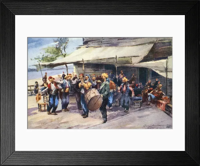 Framed Print : Turkey - Hamals (Porters) dancing Framed Print : Turkey - Hamals (Porters) dancing