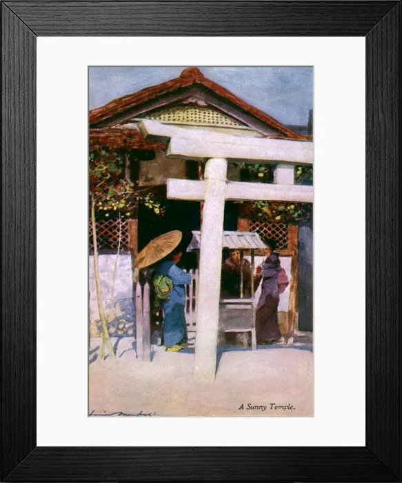 Framed Print : Japan - A Shinto Temple with Torii Framed Print : Japan - A Shinto Temple with Torii