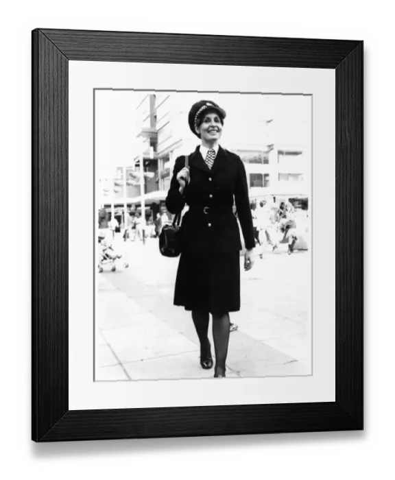 Framed Print : Woman police officer in updated uniform, London Framed Print : Woman police officer in updated uniform, London