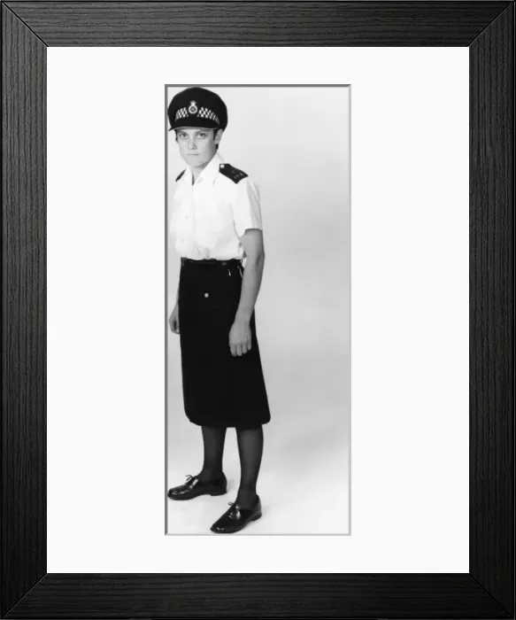 Framed Print : Woman police officer in updated uniform, London Framed Print : Woman police officer in updated uniform, London