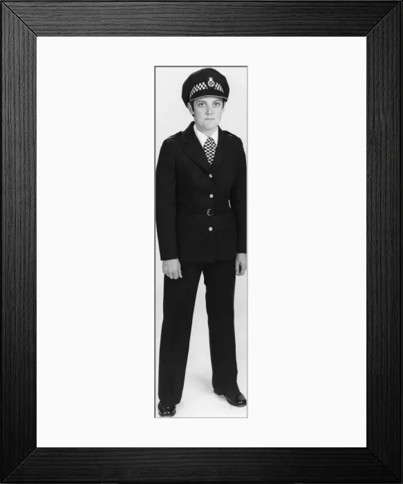 Framed Print : Woman police officer in updated uniform, London Framed Print : Woman police officer in updated uniform, London