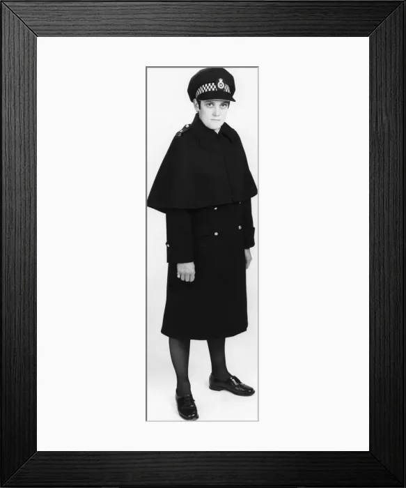 Framed Print : Woman police officer in updated uniform, London Framed Print : Woman police officer in updated uniform, London
