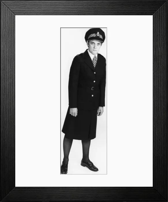 Framed Print : Woman police officer in updated uniform, London Framed Print : Woman police officer in updated uniform, London