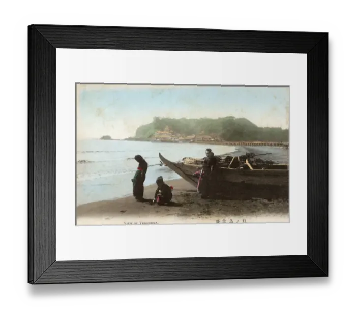 Framed Print : View toward Enoshima island, Kanagawa Prefecture, Japan Framed Print : View toward Enoshima island, Kanagawa Prefecture, Japan