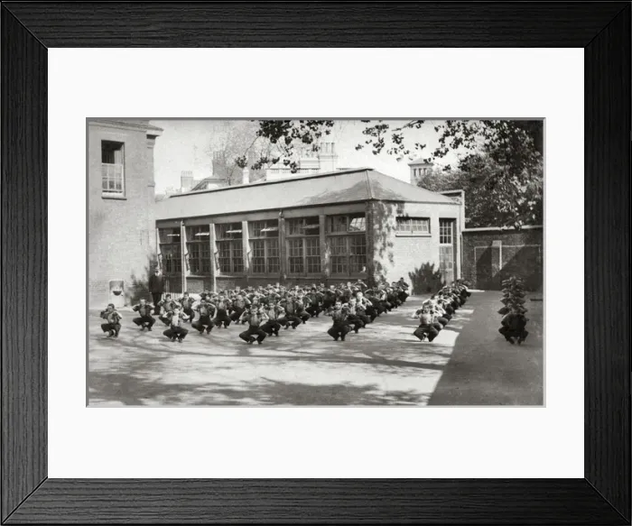 Framed Print : Highbury Truant & Industrial School, London - Dumbbells Framed Print : Highbury Truant & Industrial School, London - Dumbbells