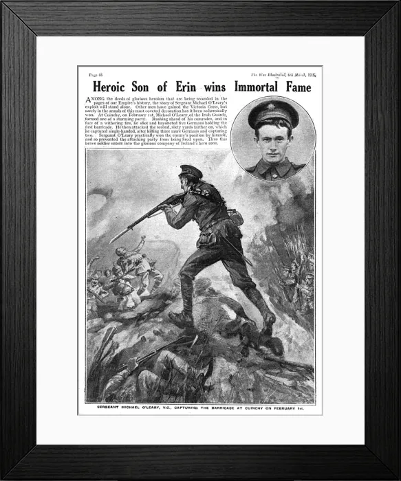Framed Print : Sergeant Michael O Leary, VC at Cuinchy Framed Print : Sergeant Michael O Leary, VC at Cuinchy