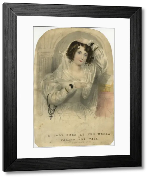 Framed Print : A Last Peep at the World or Taking the Veil Framed Print : A Last Peep at the World or Taking the Veil