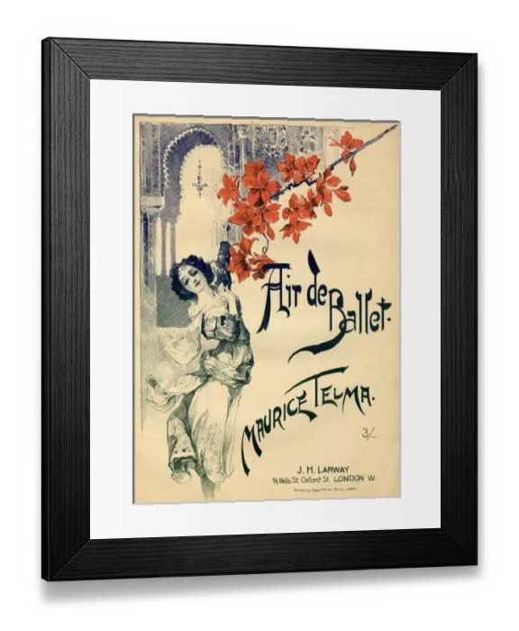 Framed Print : Air de Ballet by Maurice Telma, music cover Framed Print : Air de Ballet by Maurice Telma, music cover