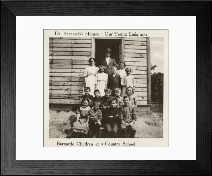 Framed Print : Barnardos Emigrants in Canada - country school Framed Print : Barnardos Emigrants in Canada - country school