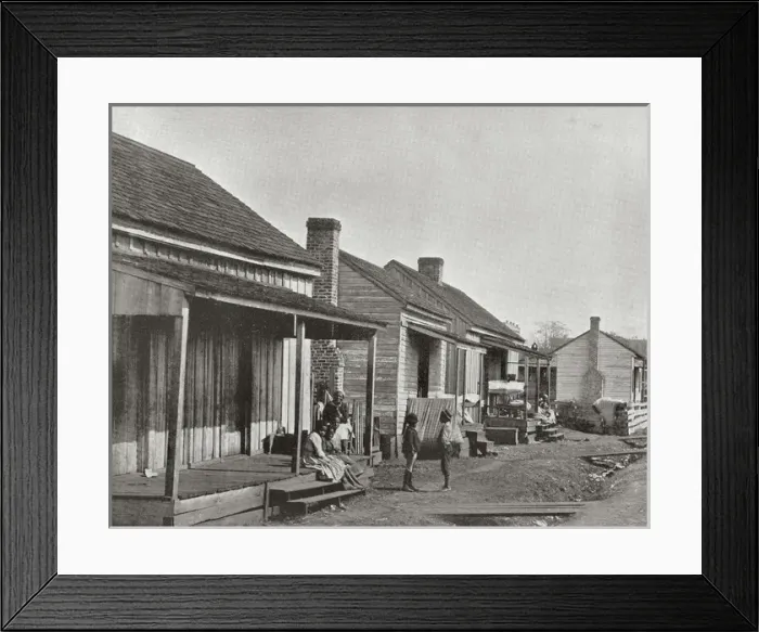 Framed Print : Cottages of Poor African Americans, Thomasville, Georgia, US Framed Print : Cottages of Poor African Americans, Thomasville, Georgia, US