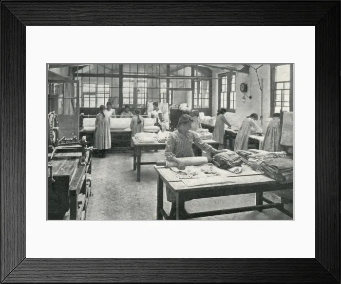 Framed Print : National Childrens Home, Harpenden - Laundry Work Framed Print : National Childrens Home, Harpenden - Laundry Work