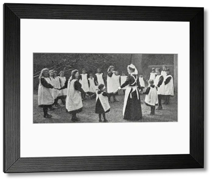 Framed Print : Waifs and Strays Home, Brighton - Ring o Roses Framed Print : Waifs and Strays Home, Brighton - Ring o Roses