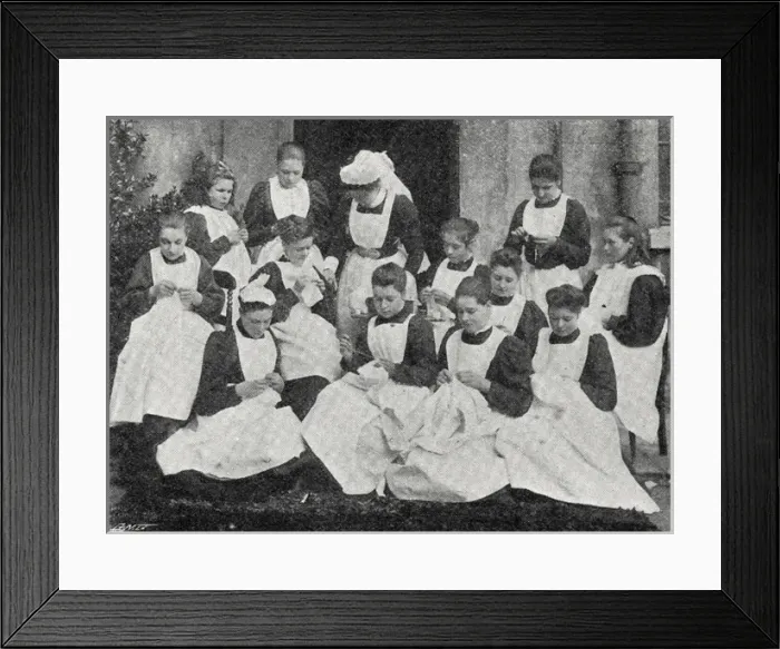 Framed Print : Waifs and Strays Home - Preparing for Domestic Service Framed Print : Waifs and Strays Home - Preparing for Domestic Service