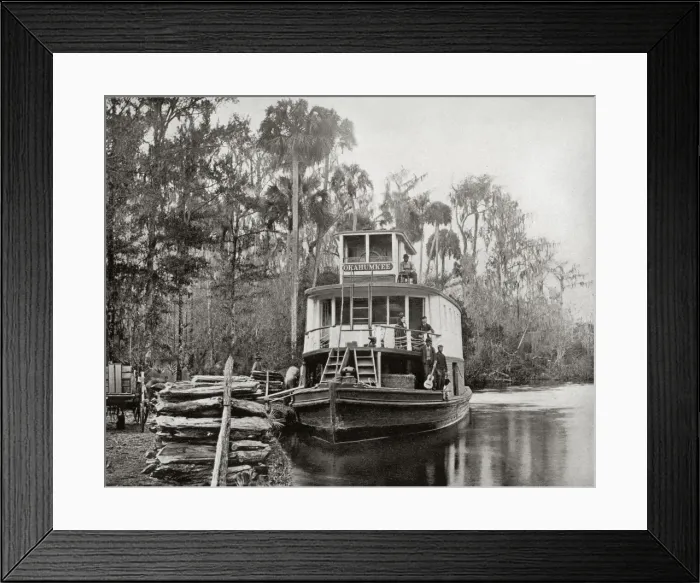 Framed Print : Steamer on Ocklawaha River, Florida, USA Framed Print : Steamer on Ocklawaha River, Florida, USA