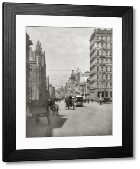 Framed Print : Collins Street, Melbourne, Victoria, Australia Framed Print : Collins Street, Melbourne, Victoria, Australia